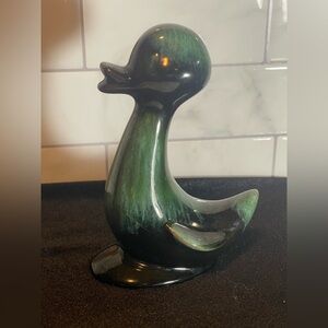 Vintage Blue Mountain Pottery Canada Duck Figurine Drip Glaze 5.25” “EXCELLENT”